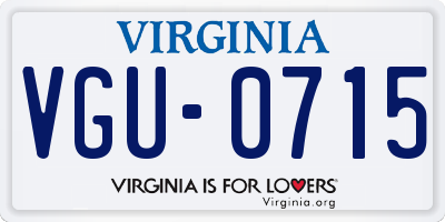 VA license plate VGU0715