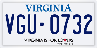 VA license plate VGU0732