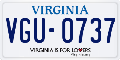 VA license plate VGU0737
