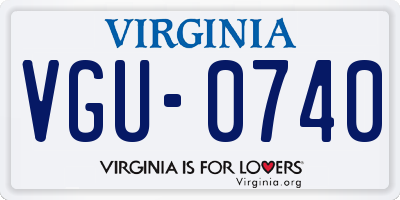 VA license plate VGU0740