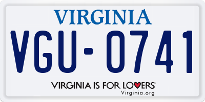 VA license plate VGU0741