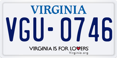 VA license plate VGU0746