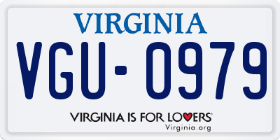 VA license plate VGU0979