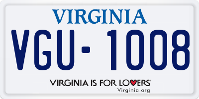VA license plate VGU1008