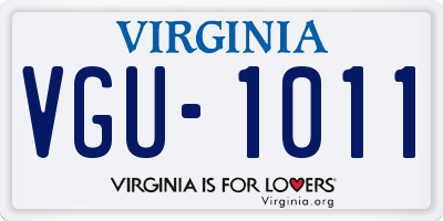 VA license plate VGU1011