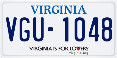 VA license plate VGU1048
