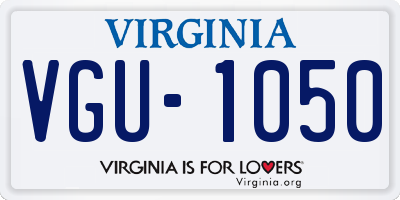 VA license plate VGU1050