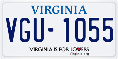 VA license plate VGU1055