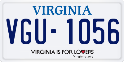 VA license plate VGU1056