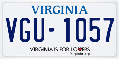 VA license plate VGU1057