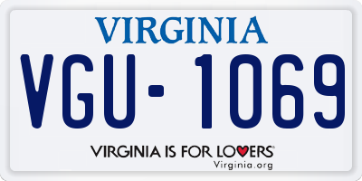 VA license plate VGU1069