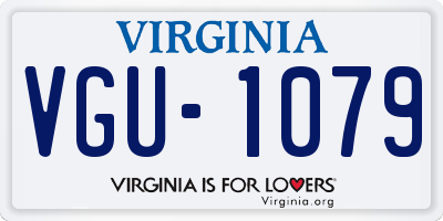 VA license plate VGU1079