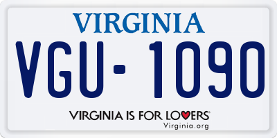 VA license plate VGU1090
