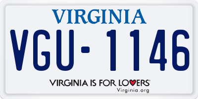 VA license plate VGU1146