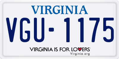 VA license plate VGU1175