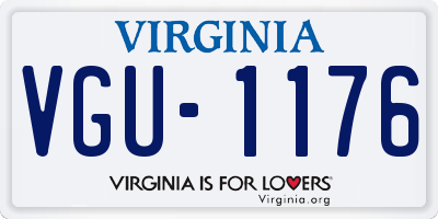 VA license plate VGU1176