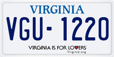 VA license plate VGU1220