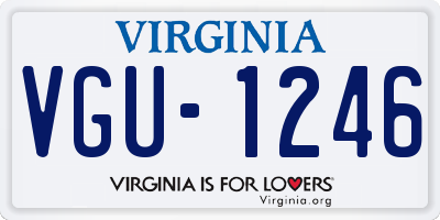 VA license plate VGU1246