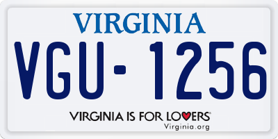 VA license plate VGU1256