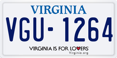 VA license plate VGU1264