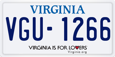 VA license plate VGU1266