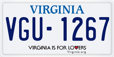 VA license plate VGU1267