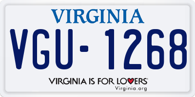 VA license plate VGU1268