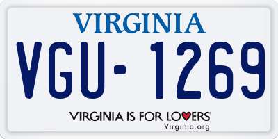 VA license plate VGU1269