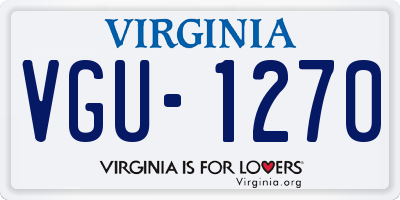 VA license plate VGU1270