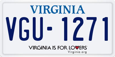 VA license plate VGU1271
