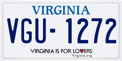 VA license plate VGU1272