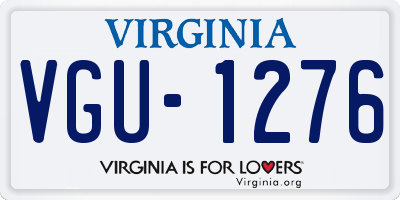 VA license plate VGU1276