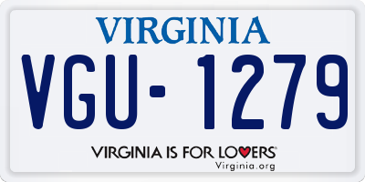 VA license plate VGU1279