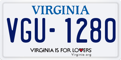 VA license plate VGU1280