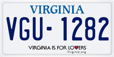 VA license plate VGU1282