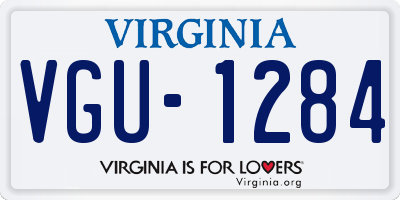 VA license plate VGU1284