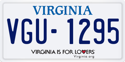 VA license plate VGU1295