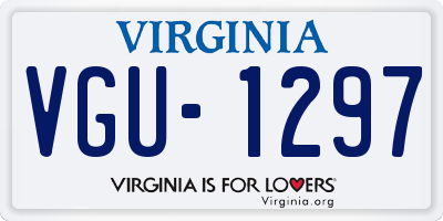 VA license plate VGU1297