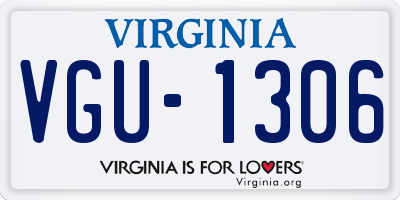 VA license plate VGU1306