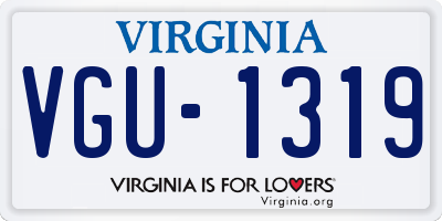 VA license plate VGU1319