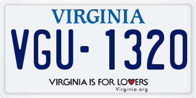 VA license plate VGU1320