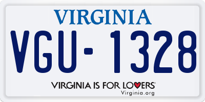 VA license plate VGU1328