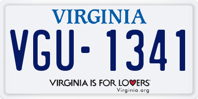 VA license plate VGU1341