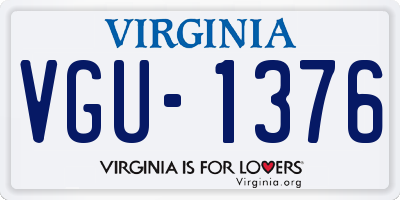 VA license plate VGU1376