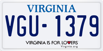 VA license plate VGU1379