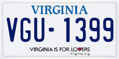 VA license plate VGU1399