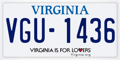 VA license plate VGU1436
