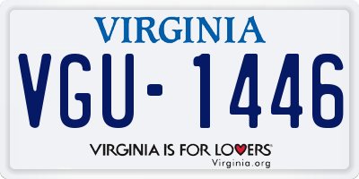 VA license plate VGU1446