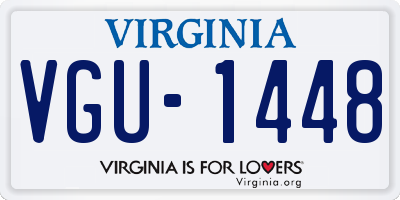 VA license plate VGU1448