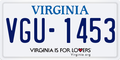 VA license plate VGU1453
